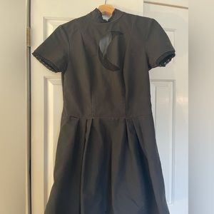 Black Crescent Moon Cutout Dress